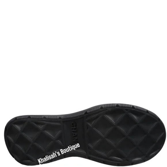 BNIB NWT AUTHENTIC CHANEL SUEDE VELVET Calfskin CC TRAINERS SNEAKERS Size 41 1/2 - Picture 7 of 17